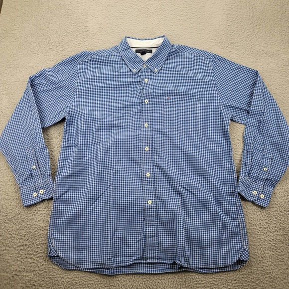 Tommy Hilfiger Shirt Mens‎ XL Blue Long Sleeve Classiccore Preppy Button Down - Picture 1 of 11